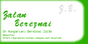 zalan bereznai business card